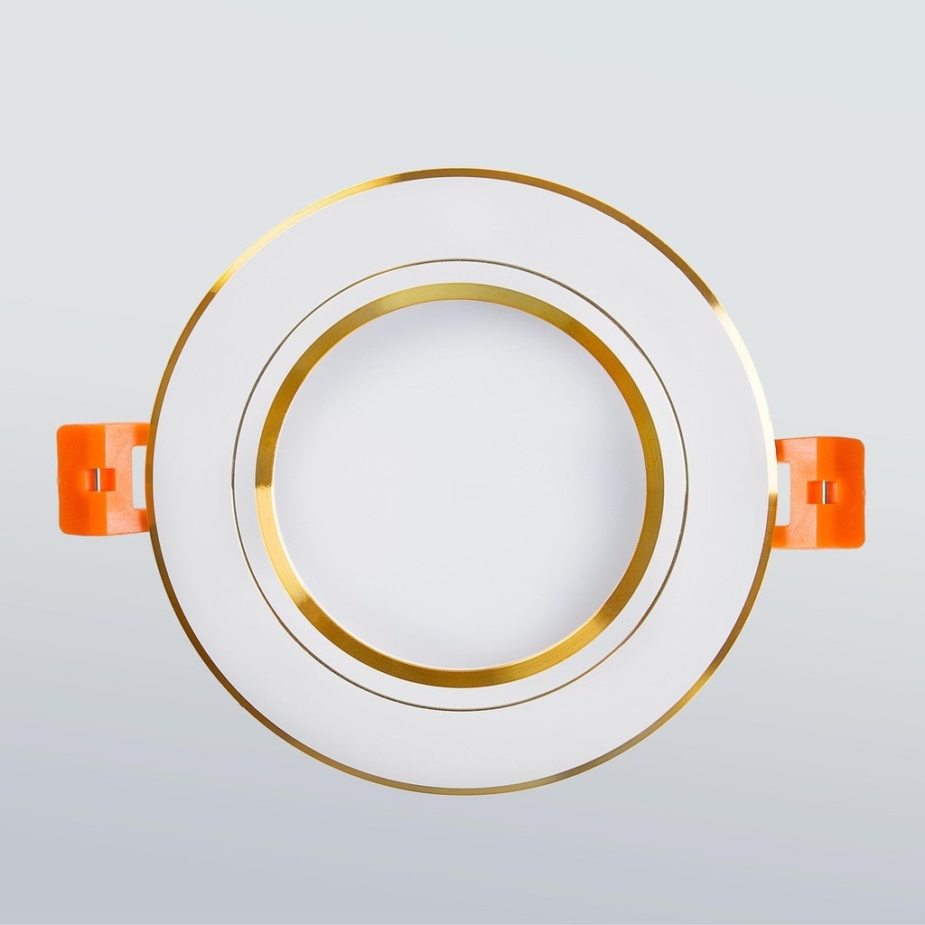 Đèn led âm trần gỗ là gì, ứng dụng ra sao? Đèn led âm trần viền vàng