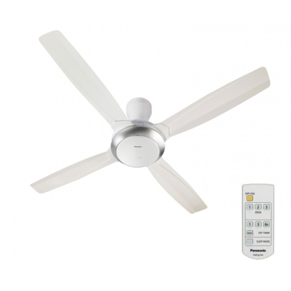 Quạt trần Panasonic 4 cánh F-56XPG màu trắng, điều khiển từ xa Quạt trần Panasonic 4 cánh F-56XPG màu trắng, điều khiển từ xa