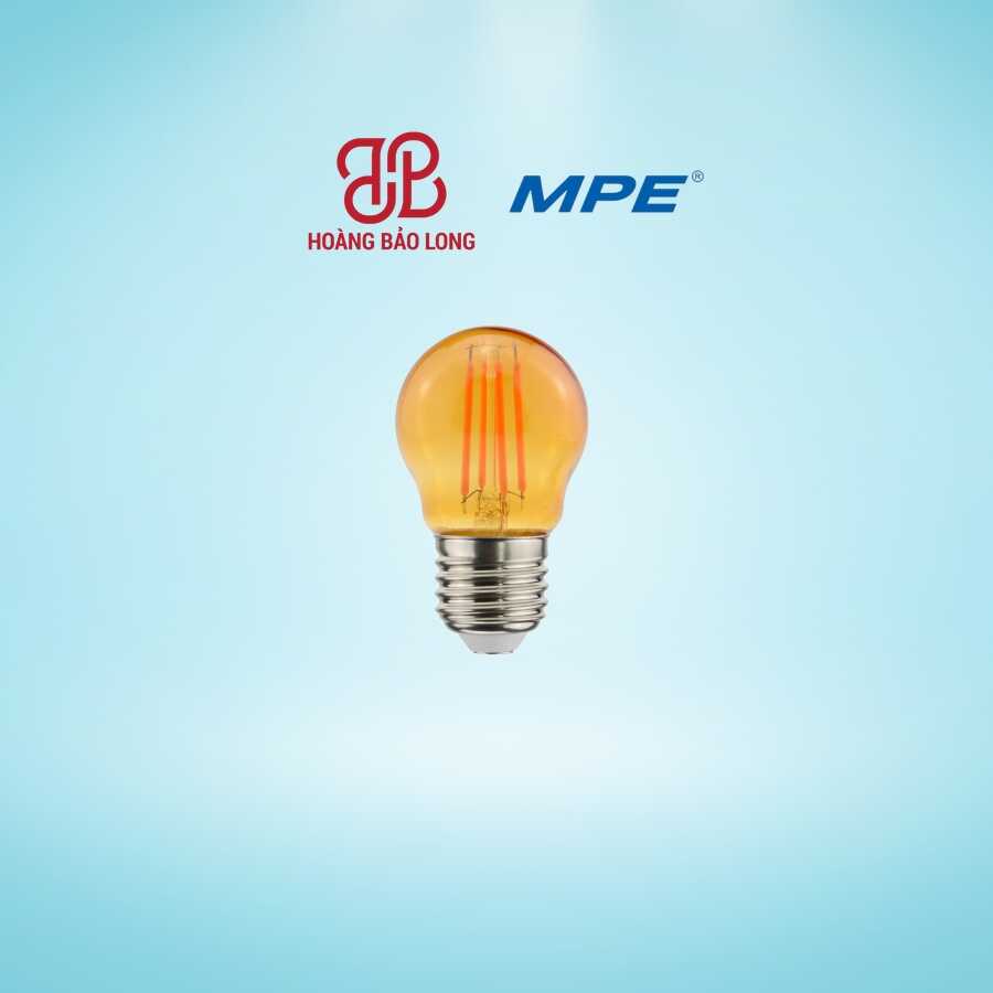 Bóng led bulb dây tóc màu 2.5W MPE FLM-30R Bóng led bulb dây tóc màu 2.5W MPE FLM-30R