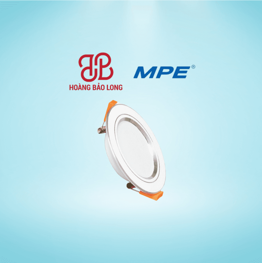 Đèn led âm trần viền bạc 12W MPE DLB-12/3C Đèn led âm trần viền bạc 12W MPE DLB-123C