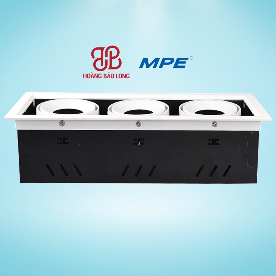 Đèn downlight âm trần 12Wx3 MPE DLS-312 Đèn downlight âm trần 12Wx3 MPE DLS-312