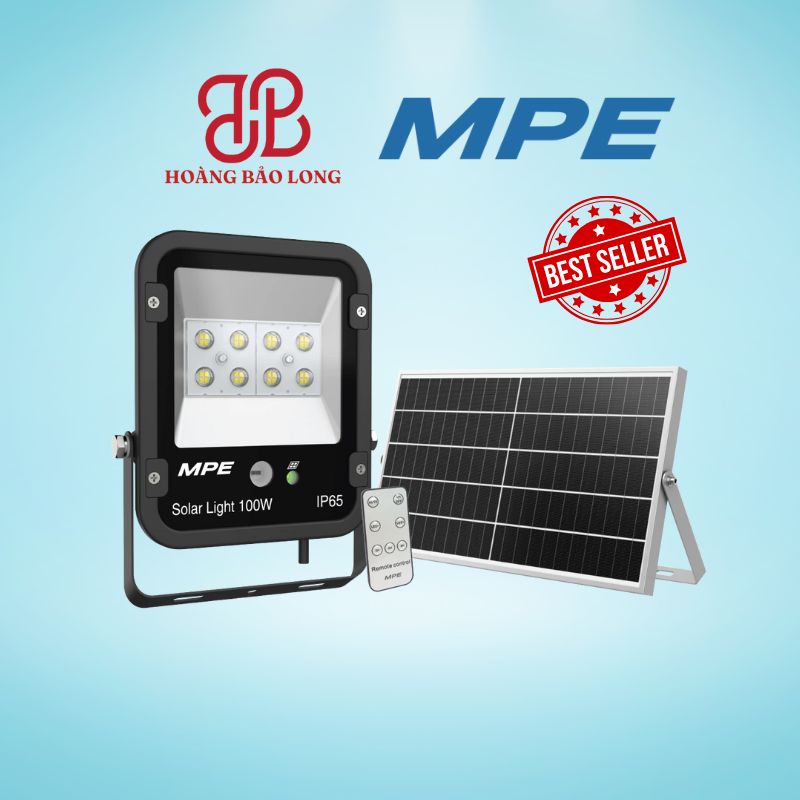 Đèn pha năng lượng mặt trời MPE 100W SFLD2-100 Đèn pha năng lượng mặt trời MPE 100W SFLD2-100