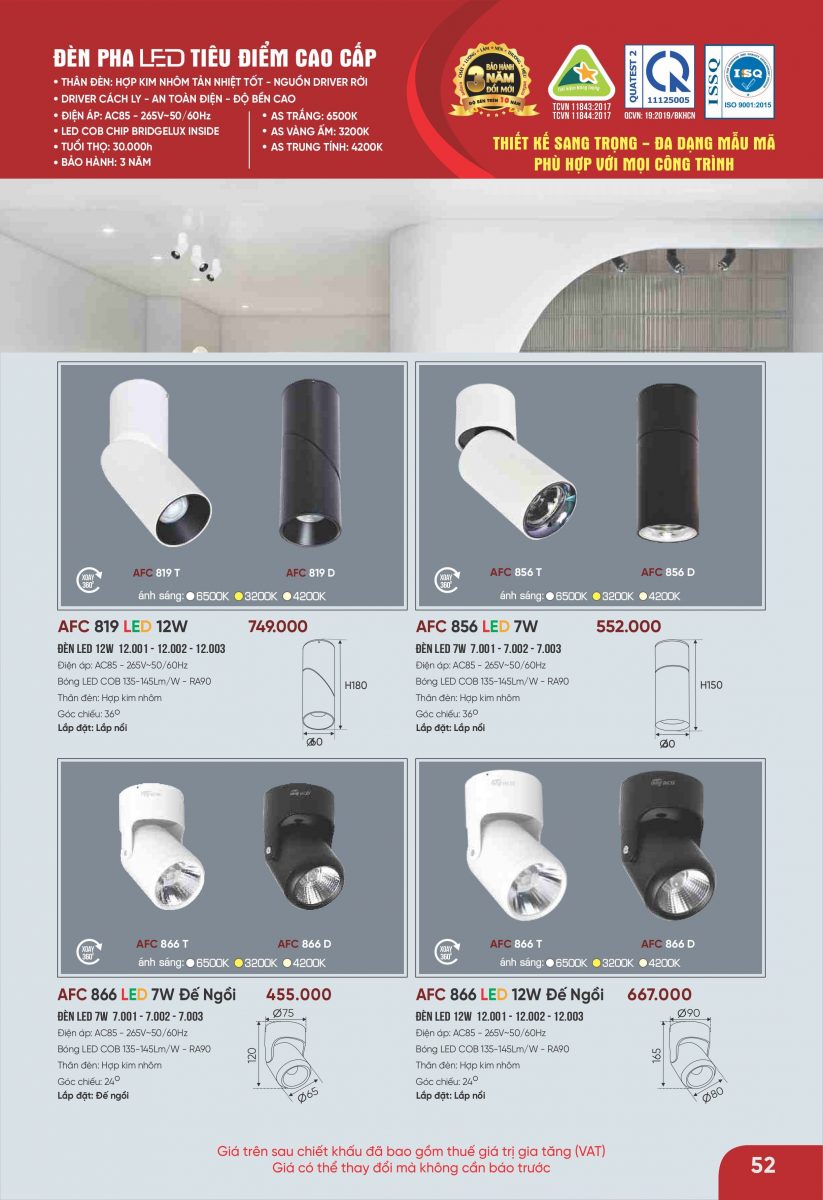2 MẪU ĐÈN RAY ANFACO BÁN CHẠY NHẤT HIỆN TẠI