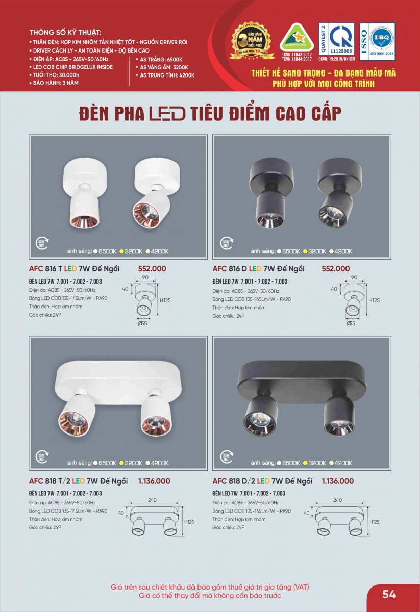 2 MẪU ĐÈN RAY ANFACO BÁN CHẠY NHẤT HIỆN TẠI