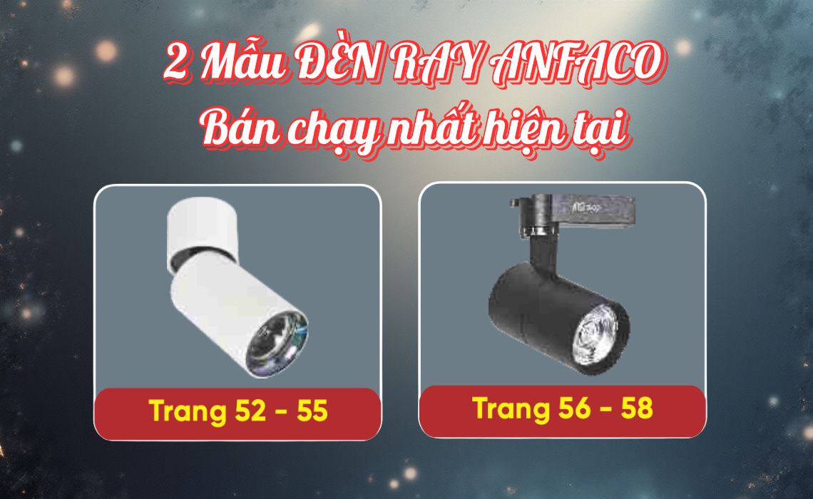 2 MẪU ĐÈN RAY ANFACO BÁN CHẠY NHẤT HIỆN TẠI
