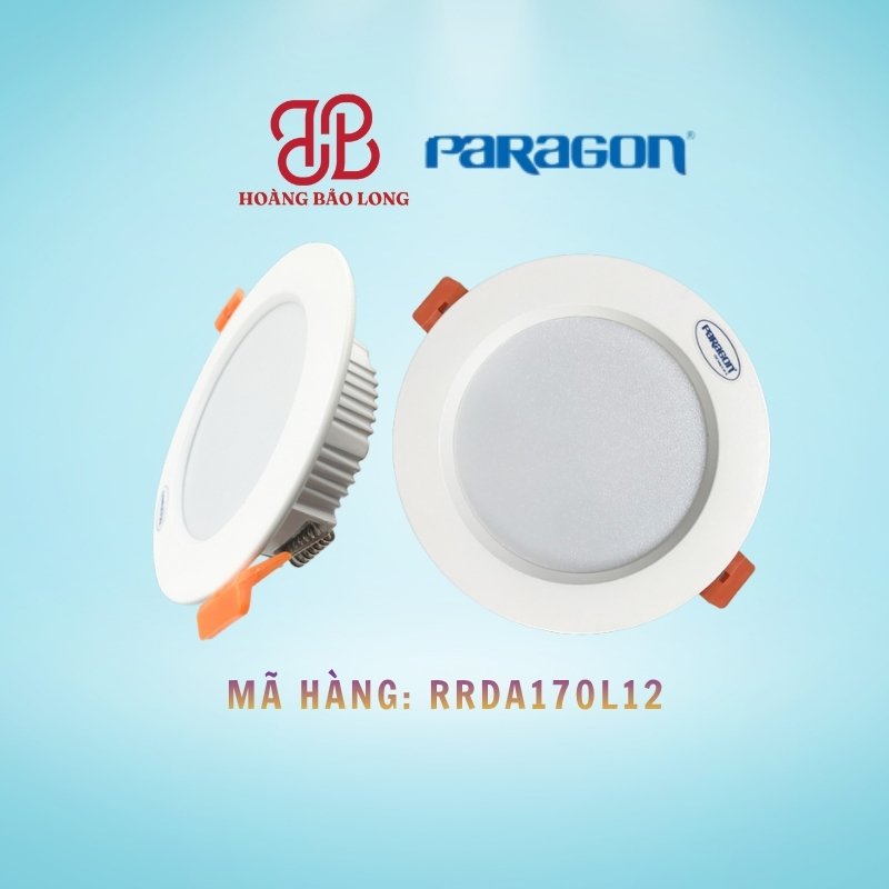 ĐÈN ÂM TRẦN 12W PARAGON RRDA170L12 (65/42/30) Đèn LED âm trần 12W Paragon, Mã hàng: RRDA170L12, ánh sáng trắng, viền cam