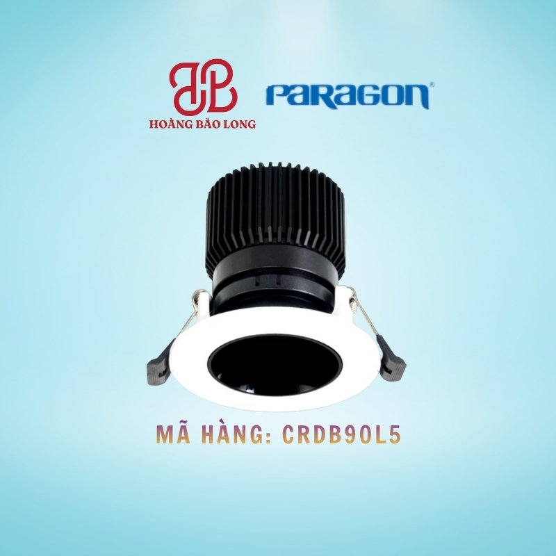 ĐÈN ÂM TRẦN CHIẾU ĐIỂM 5W PARAGON CRDB90L5 Đèn LED âm trần chiếu điểm tròn Paragon 5W CRDB90L5, tản nhiệt nhôm, ánh sáng COB.