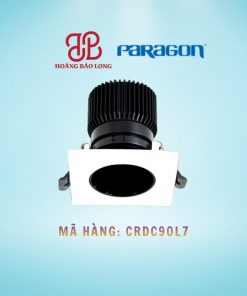Đèn LED âm trần chiếu điểm vuông Paragon 7W CRDC90L7, tản nhiệt nhôm, ánh sáng COB.