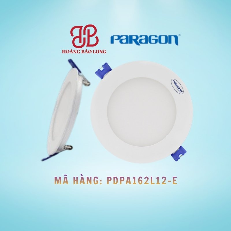 ĐÈN ÂM TRẦN SIÊU MỎNG 12W PARAGON PDPA162L12-E Đèn LED âm trần siêu mỏng 12W Paragon Eco PDPA162L12-E, khoét lỗ Ø135-140mm, ánh sáng 3 màu