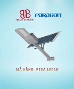 Đèn Đường Năng lượng Mặt trời Paragon 15W PTSA LED15, lắp đặt công viên, có tấm pin, chống nước IP65.
