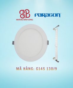 Đèn LED Panel tròn Paragon 9W G145 130/9, lắp âm trần, khoét lỗ Ø130mm, ánh sáng trắng/vàng