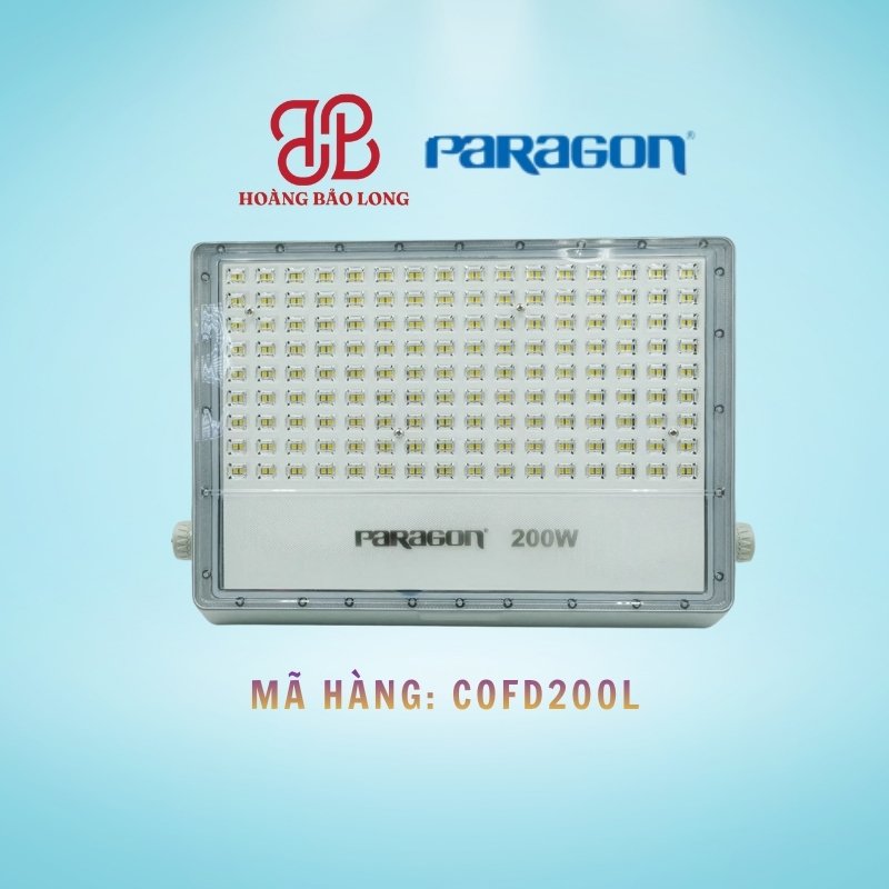 ĐÈN PHA LED 200W PARAGON COFD200L Đèn Pha LED Paragon 200W COFD200L, công suất cực lớn, chống nước IP65, chiếu sáng khu vực rộng.