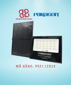 Đèn Pha Năng lượng Mặt trời Paragon 14W PSFJ LED14, chống nước IP65, vỏ nhôm, công suất lớn.