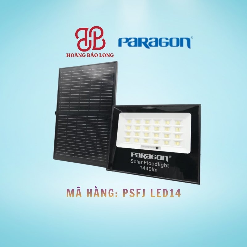 ĐÈN PHA NĂNG LƯỢNG MẶT TRỜI 14W PARAGON PSFJ LED14 Đèn Pha Năng lượng Mặt trời Paragon 14W PSFJ LED14, chống nước IP65, vỏ nhôm, công suất lớn.
