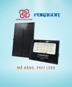 Đèn Pha Năng lượng Mặt trời Paragon 8W PSFJ LED8, chống nước IP65, ánh sáng trắng, vỏ hợp kim nhôm.